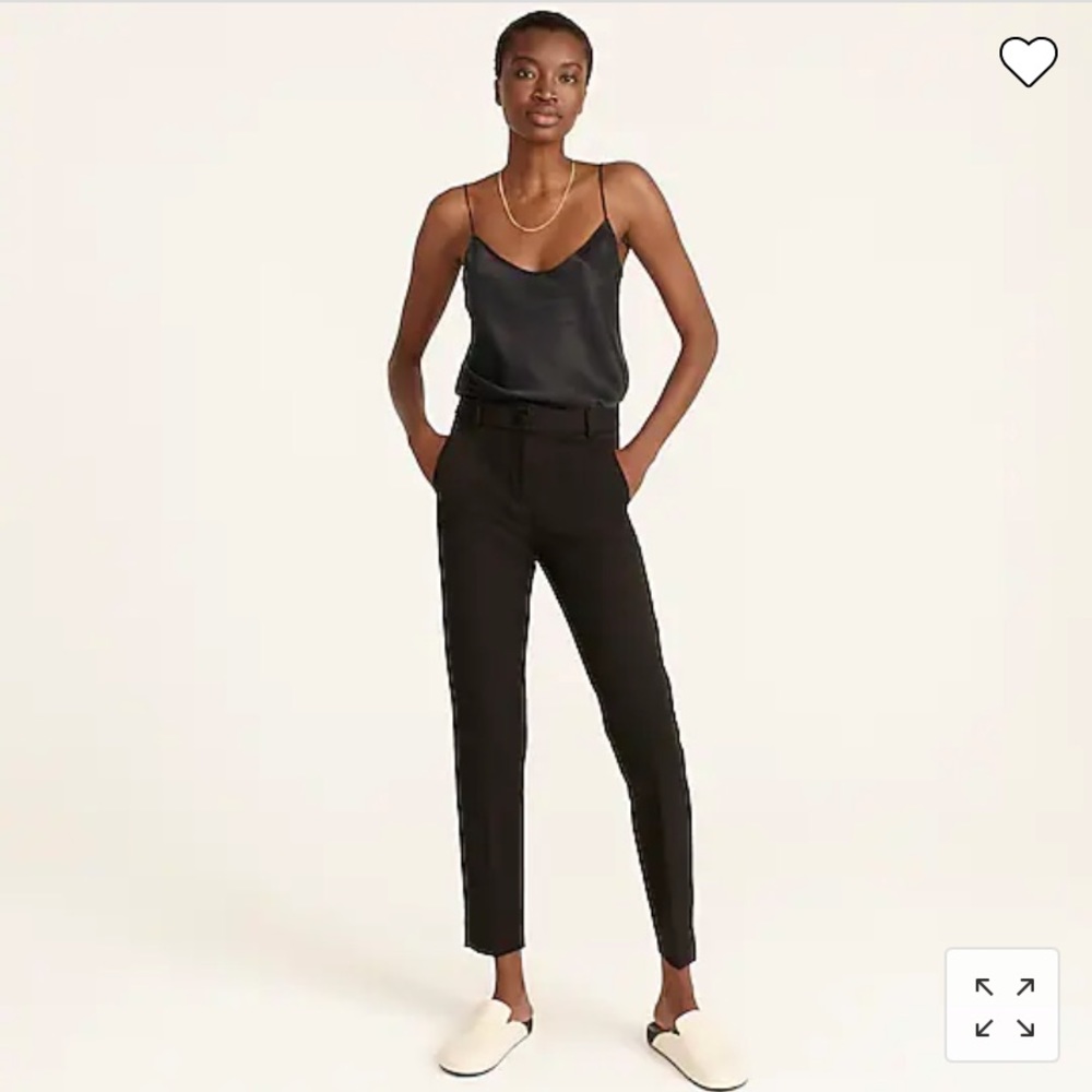 J. Crew High-rise Cameron Pants in Black